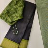 Mohana-Black and parrot green Kanchi silk (2)