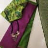 Ranya - Magenta and green Kanchipuram silk (2)
