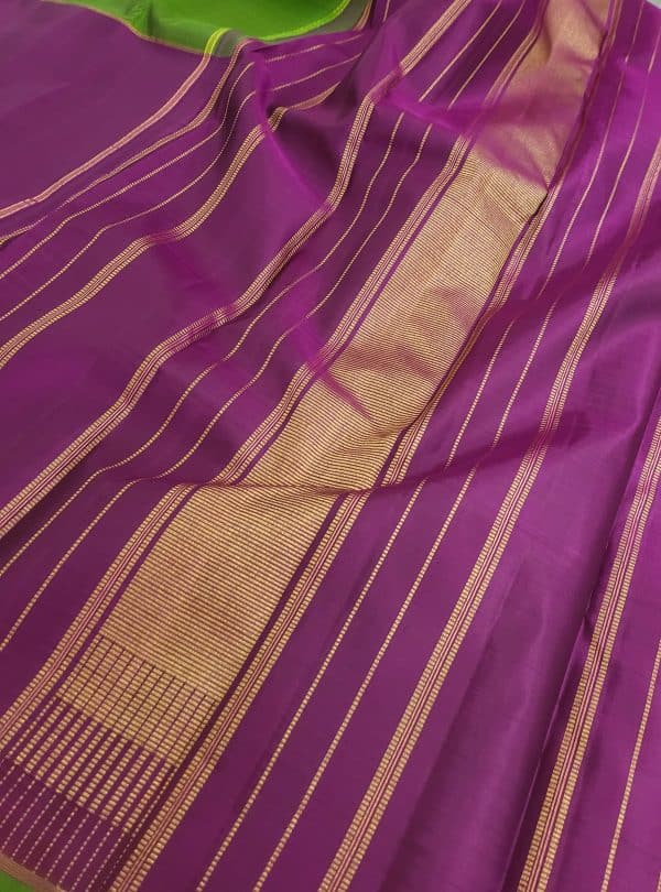 Ranya - Magenta and green Kanchipuram silk (4)