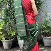 Ranya bottle green red kanchipuram silk saree 2