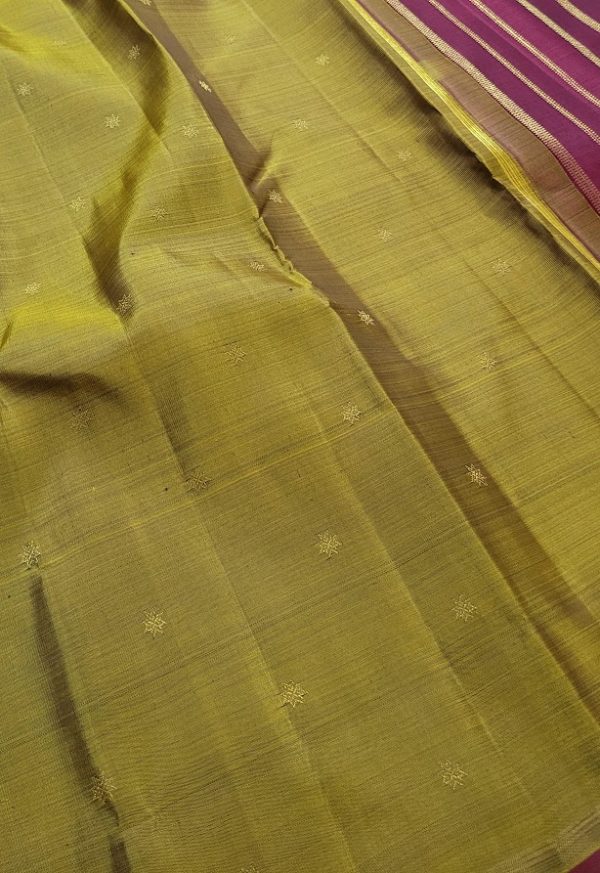 Vera oil mustard silk saree3