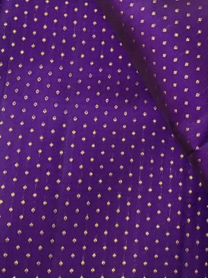 Violet Kanchi silk fabric with tiny zari motifs