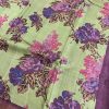 Maya - Russian green Purple floral tussar printed saree