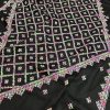 Tushara Black multicolour kutch embroidered saree 5