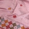 Tushara Pink multihued kutch embroidered tussar saree