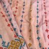 Tushara pink ombre kutch embroidered tussar saree 2