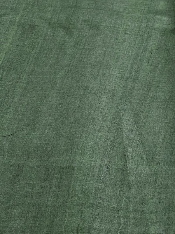 Veena russian green buttercup printed tussar saree