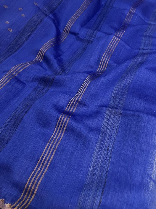 Dipta- royal blue and gold handwoven silk saree