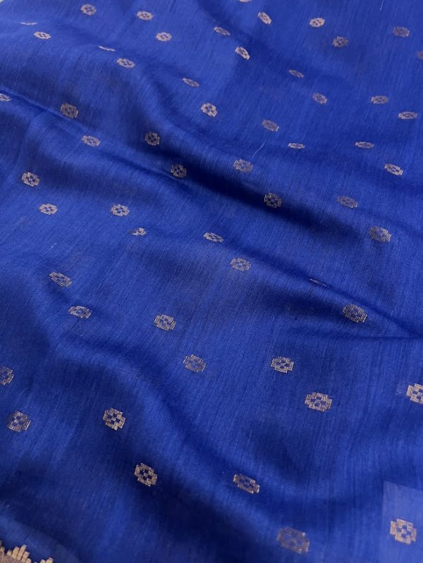 Dipta- royal blue and gold handwoven silk saree