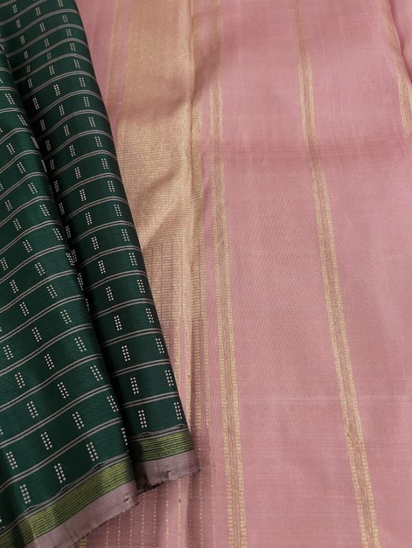 Meera Green muthukattam kanchipuram silk saree