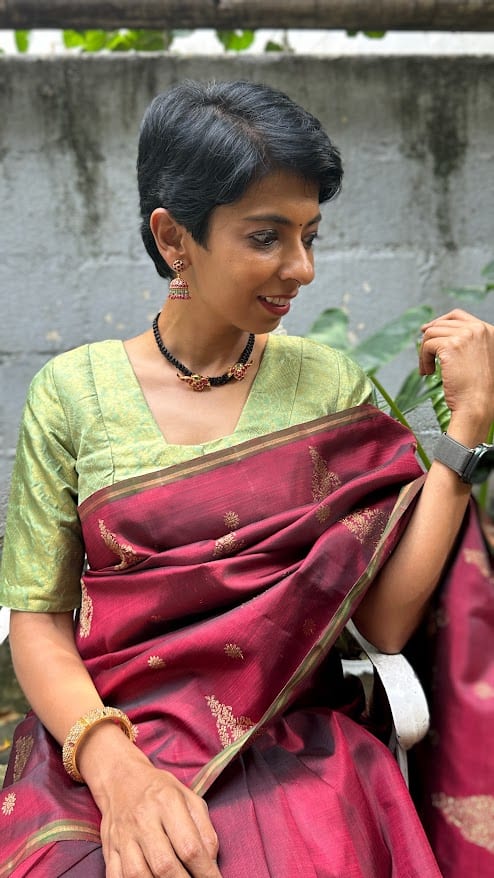 Mint green kanchipuram silk blouse