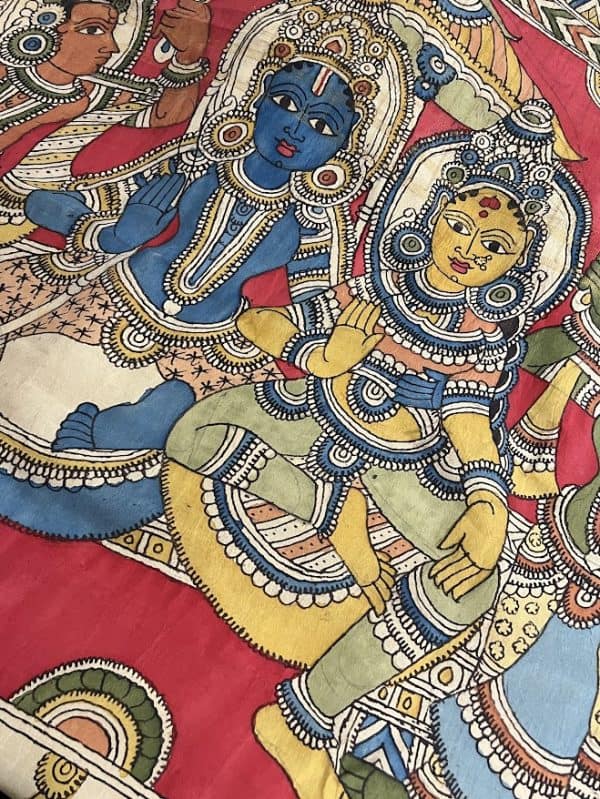 Kalpataru ramayana handpainted kanchipuram silk saree