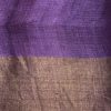 Maya purple floral handprinted tussar saree 4