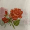 Nisha orange rose organza printed saree