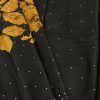Tashi black buttercup printed tussar saree with mukaish work