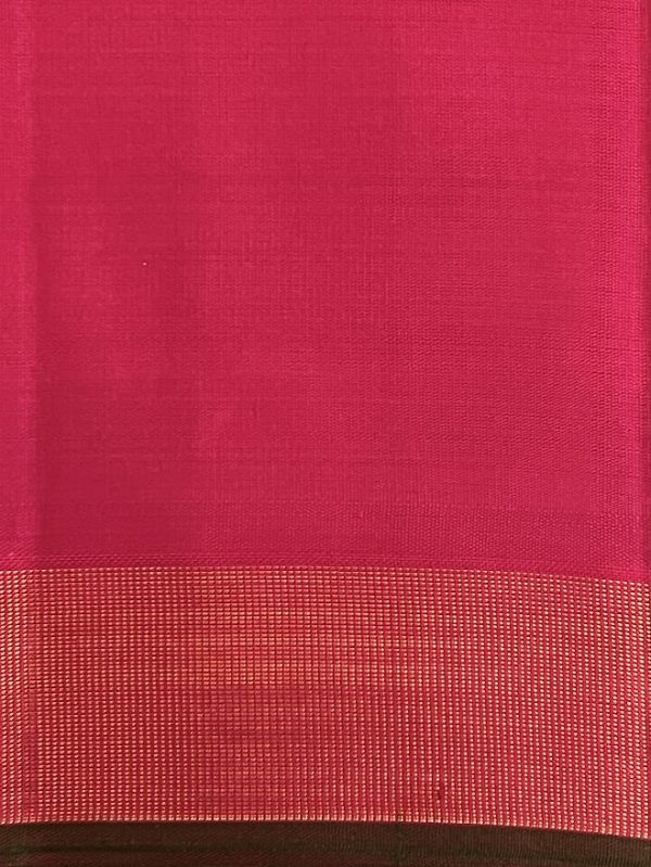 Vera mustard pink kanchipuram silk saree