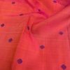 Vera peach zero zari Kanchipuram silk saree