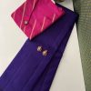 Lavanyam dark violet kanchipuram silk saree