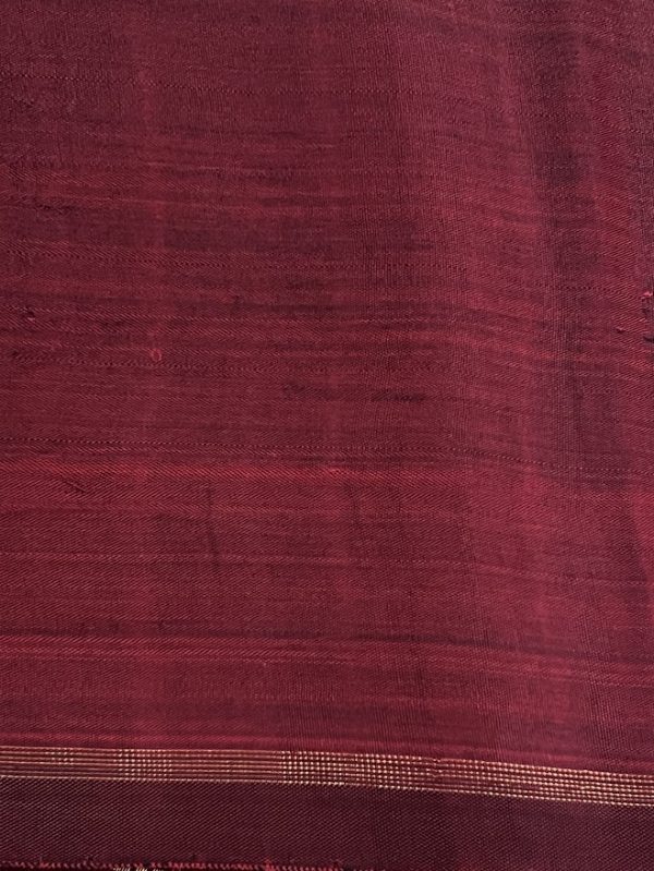 Mila Grey red Carnation handprinted kanchipuram silk saree