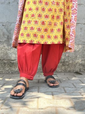 Zephyr Red cotton pants