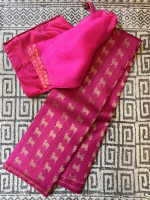 Meera Rani pik kamadhenu kanchipuram silk saree