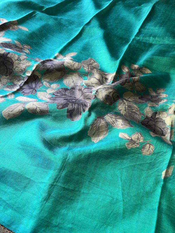Mila Teal buttercup kanchipuram silk saree